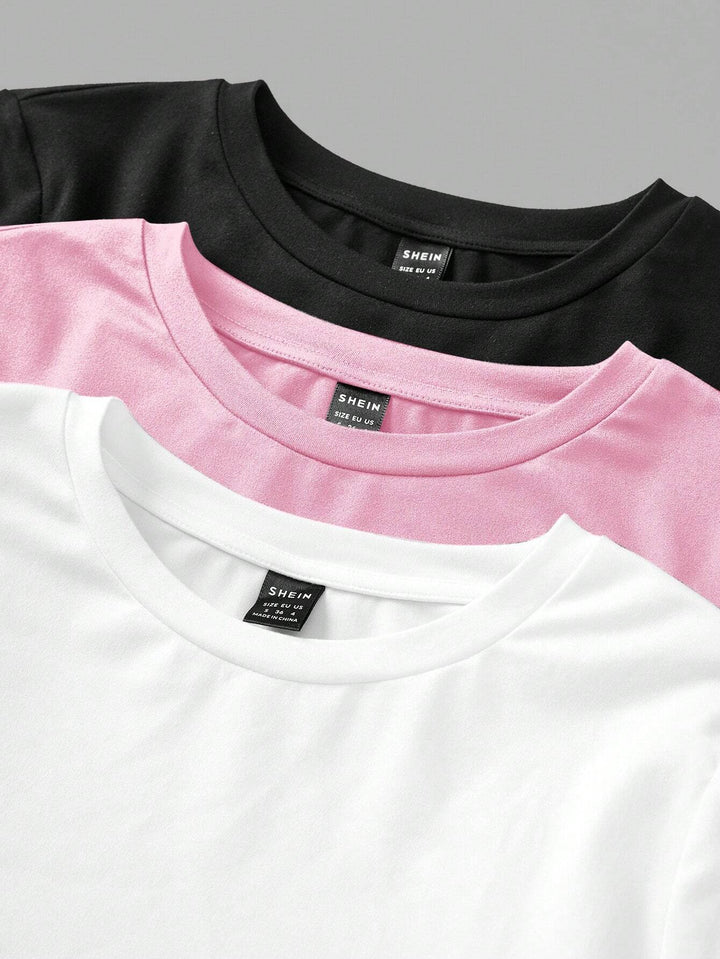 Ensemble de 3 T-shirts Casual à Manches Longues