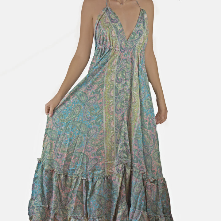 Robe longue à imprimé bohémien