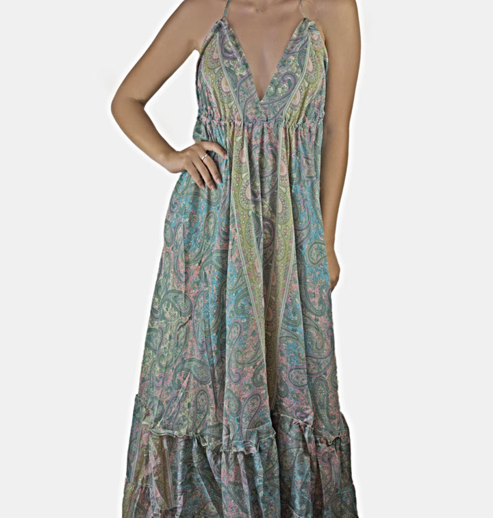 Robe longue à imprimé bohémien