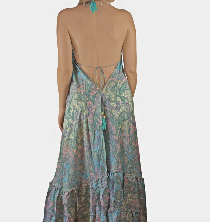 Robe longue à imprimé bohémien