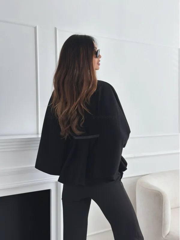 Poncho d’Hiver pour Femme – Cape Élégante avec Ceinture Taille