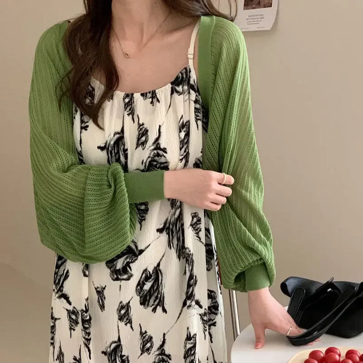 Gilet pare-soleil en tricot de soie