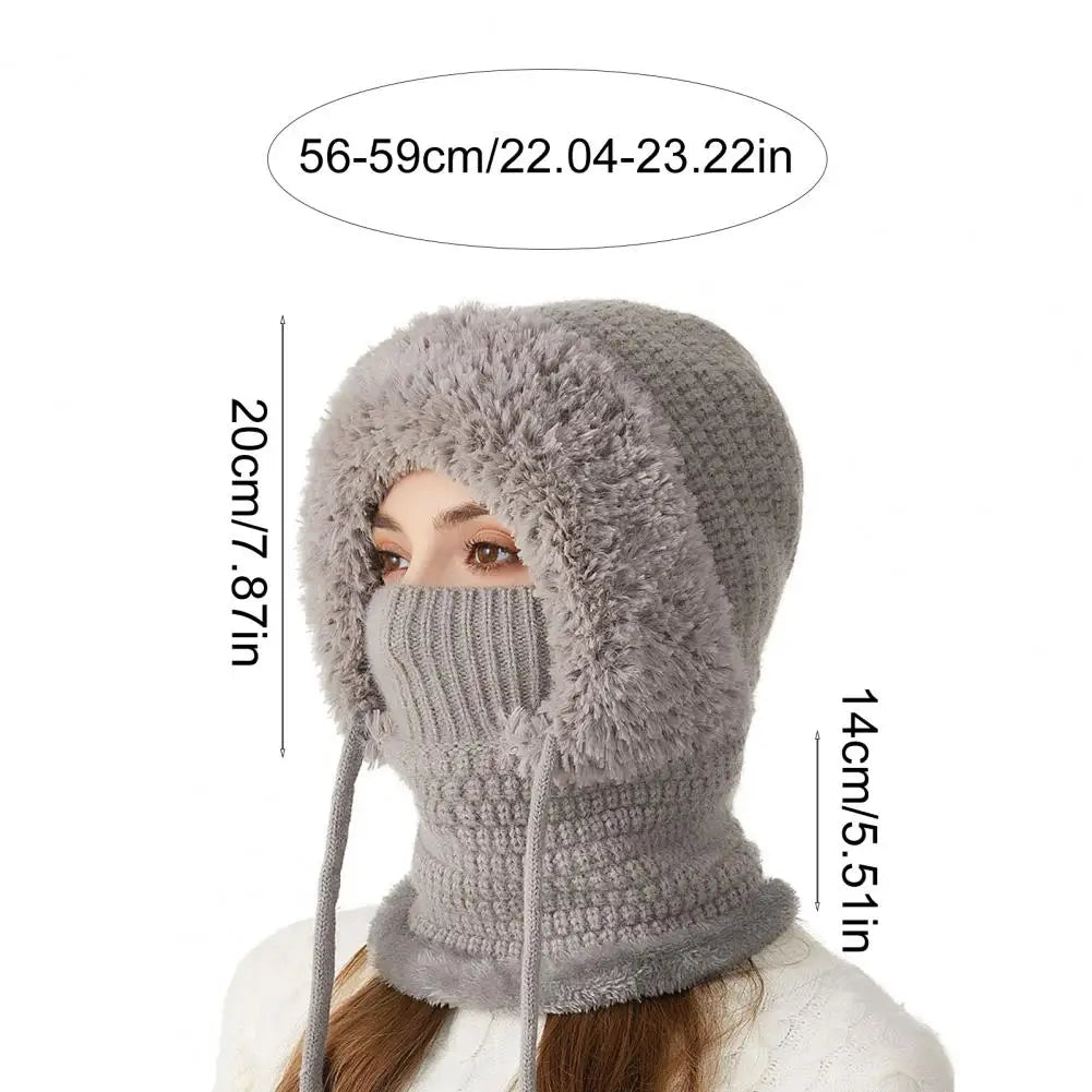 Ensemble Hiver 3-en-1 – Bonnet + Écharpe Doux & Chaud avec Cache-Visage