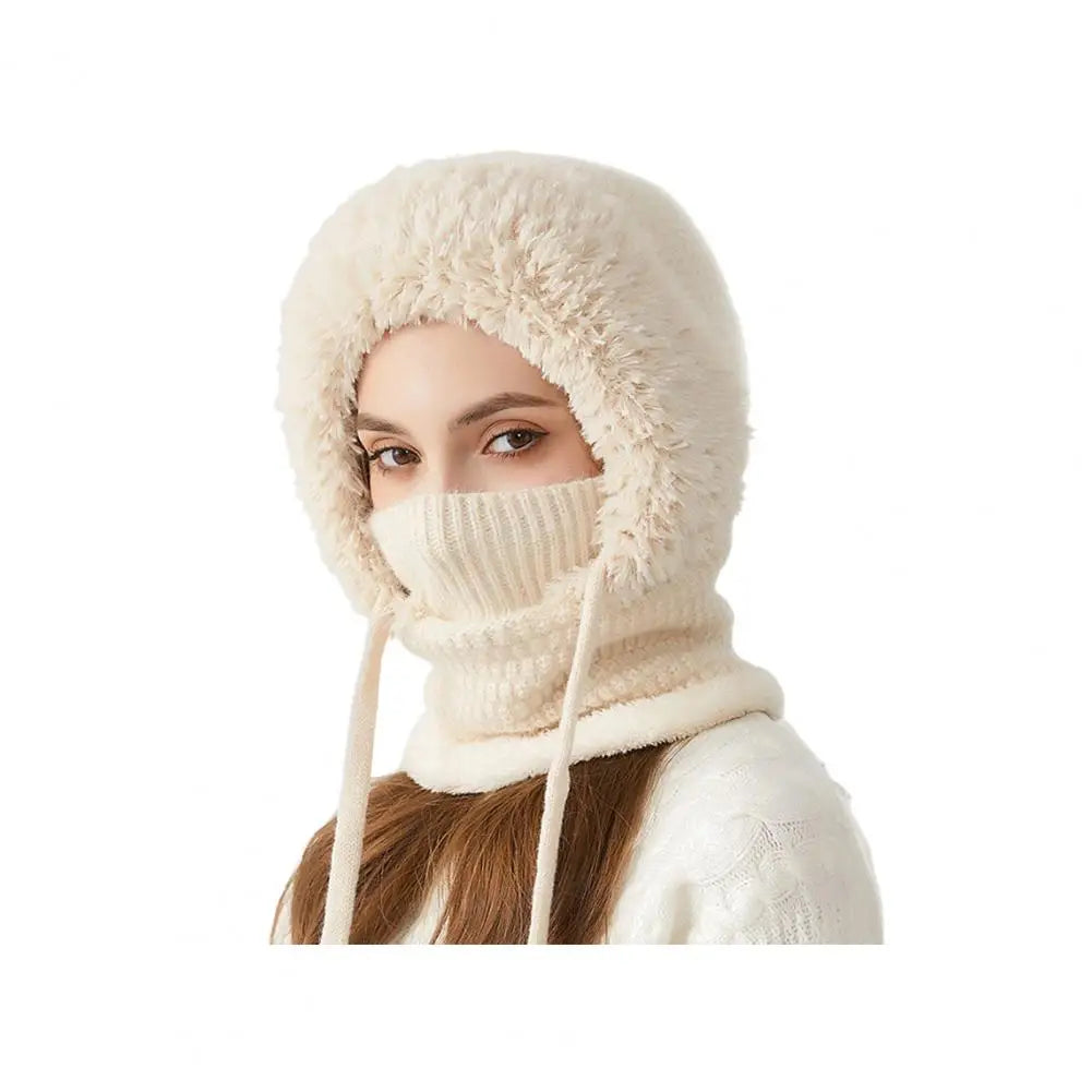 Ensemble Hiver 3-en-1 – Bonnet + Écharpe Doux & Chaud avec Cache-Visage