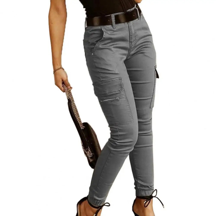 Pantalon décontracté pour femme, taille basse