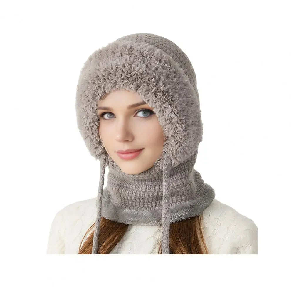 Ensemble Hiver 3-en-1 – Bonnet + Écharpe Doux & Chaud avec Cache-Visage
