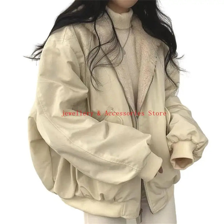 Manteau Hiver Réversible Femme – Puffer Doublé Fourrure avec Capuche