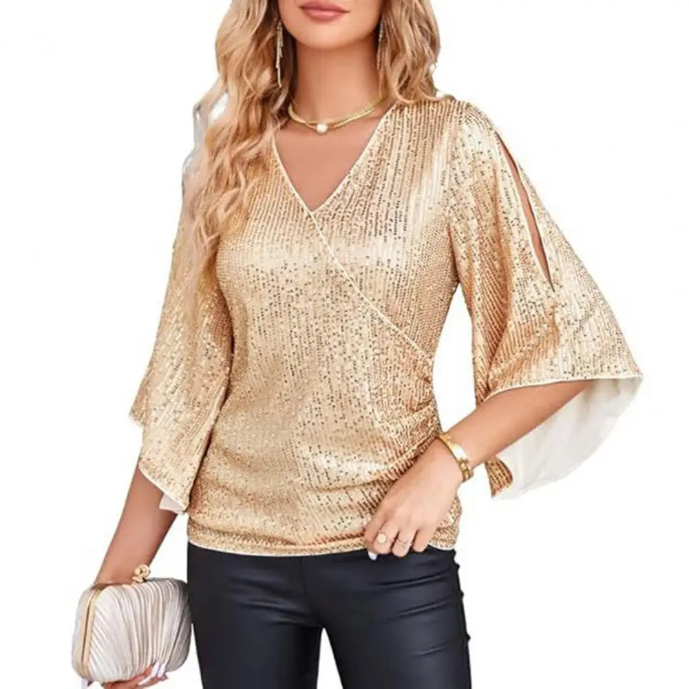 Pull élégant à manches trois-quarts