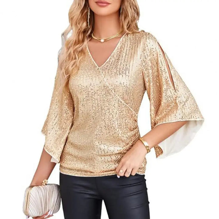 Pull élégant à manches trois-quarts