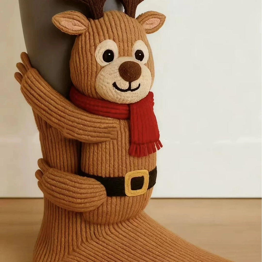 Chaussettes Douces et Chaudes avec Motifs Animaux – Cocooning Hiver