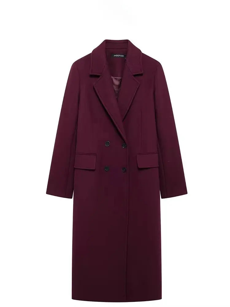 Manteau en laine bordeaux Hannah