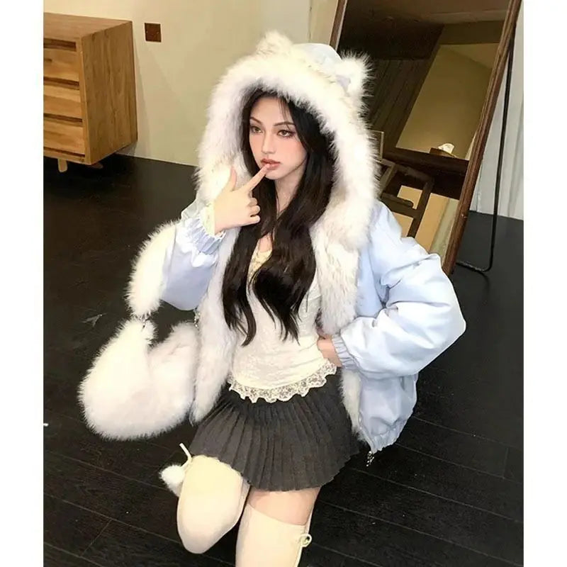 Veste Matelassée Réversible à Capuche – Parka Hiver Épais & Chaud pour Hommes et Femmes