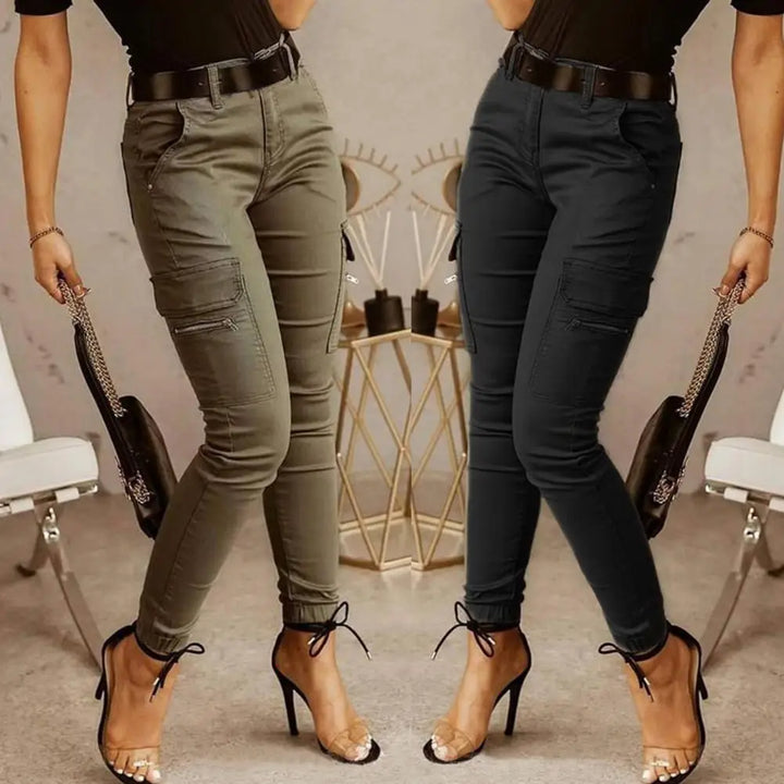 Pantalon décontracté pour femme, taille basse