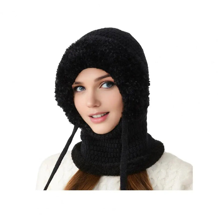 Ensemble Hiver 3-en-1 – Bonnet + Écharpe Doux & Chaud avec Cache-Visage