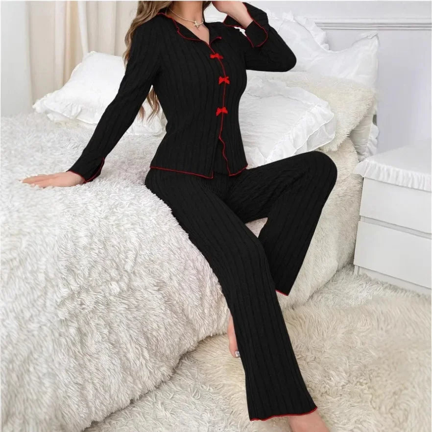 Pyjama Femme d’Intérieur – Confortable & Chaud pour Automne-Hiver