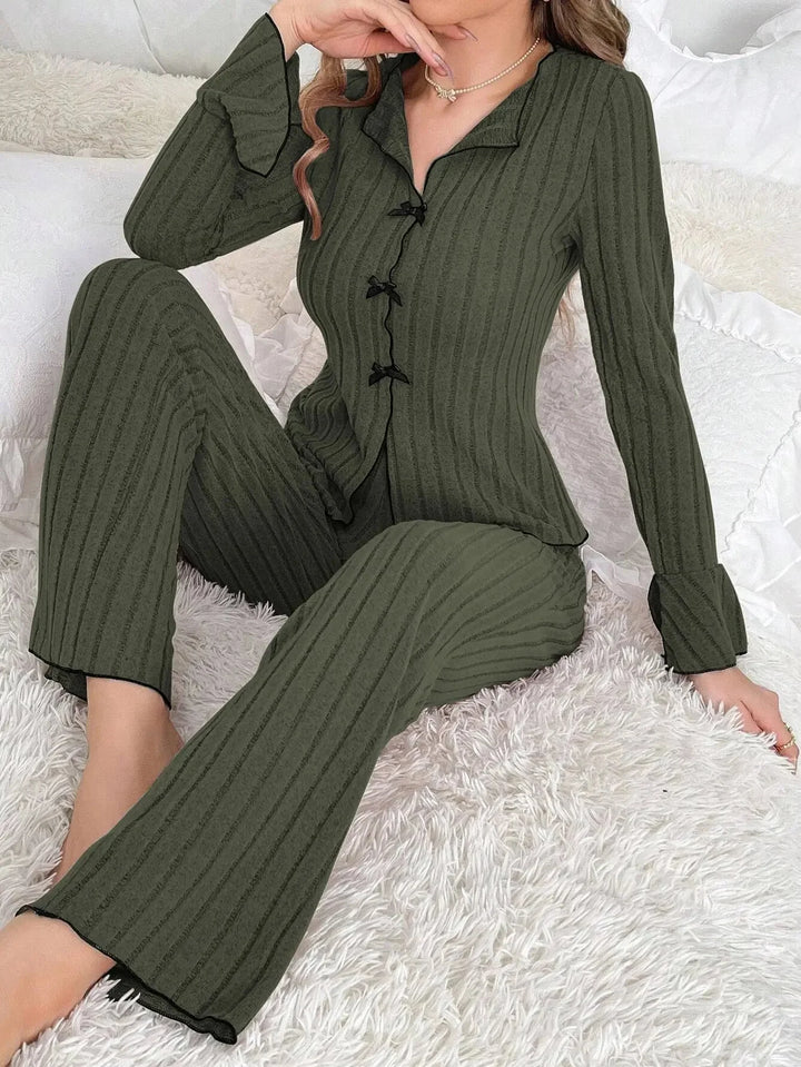 Pyjama Femme d’Intérieur – Confortable & Chaud pour Automne-Hiver