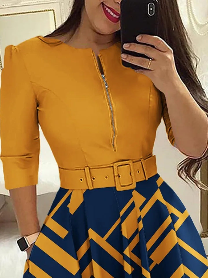 Robe décontractée à manches longues