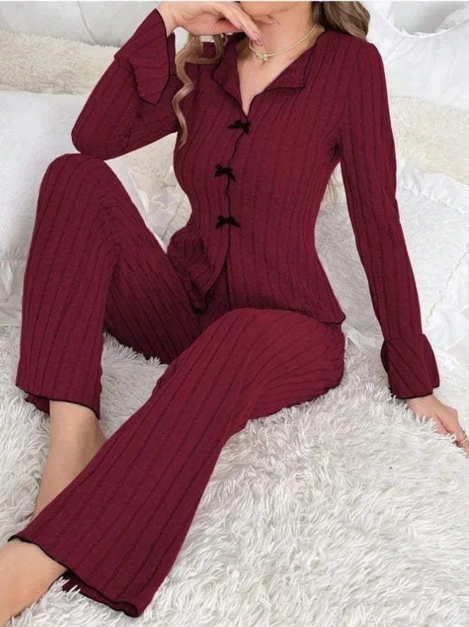 Pyjama Femme d’Intérieur – Confortable & Chaud pour Automne-Hiver