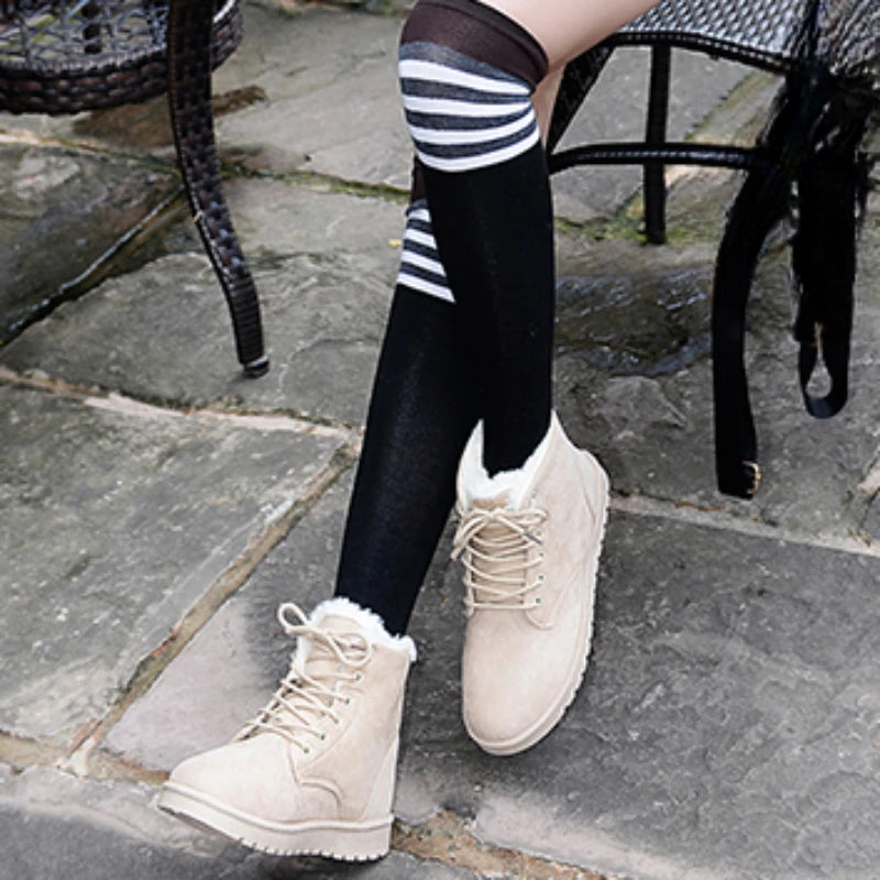 Bottines fourrées lacets