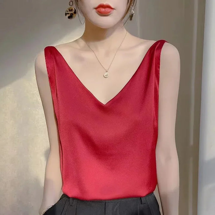 Blouse Élégante en Satin de Soie