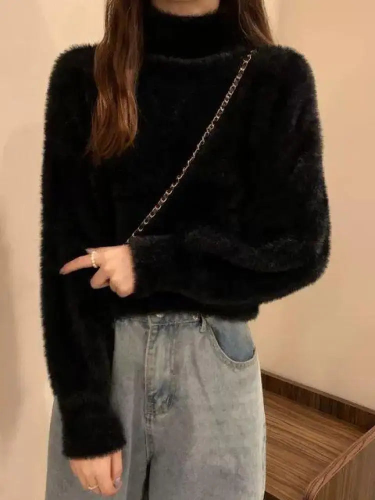 Pull Femme Tissu Polaire – Col Roulé Doux & Chaud Hiver 2025/2026