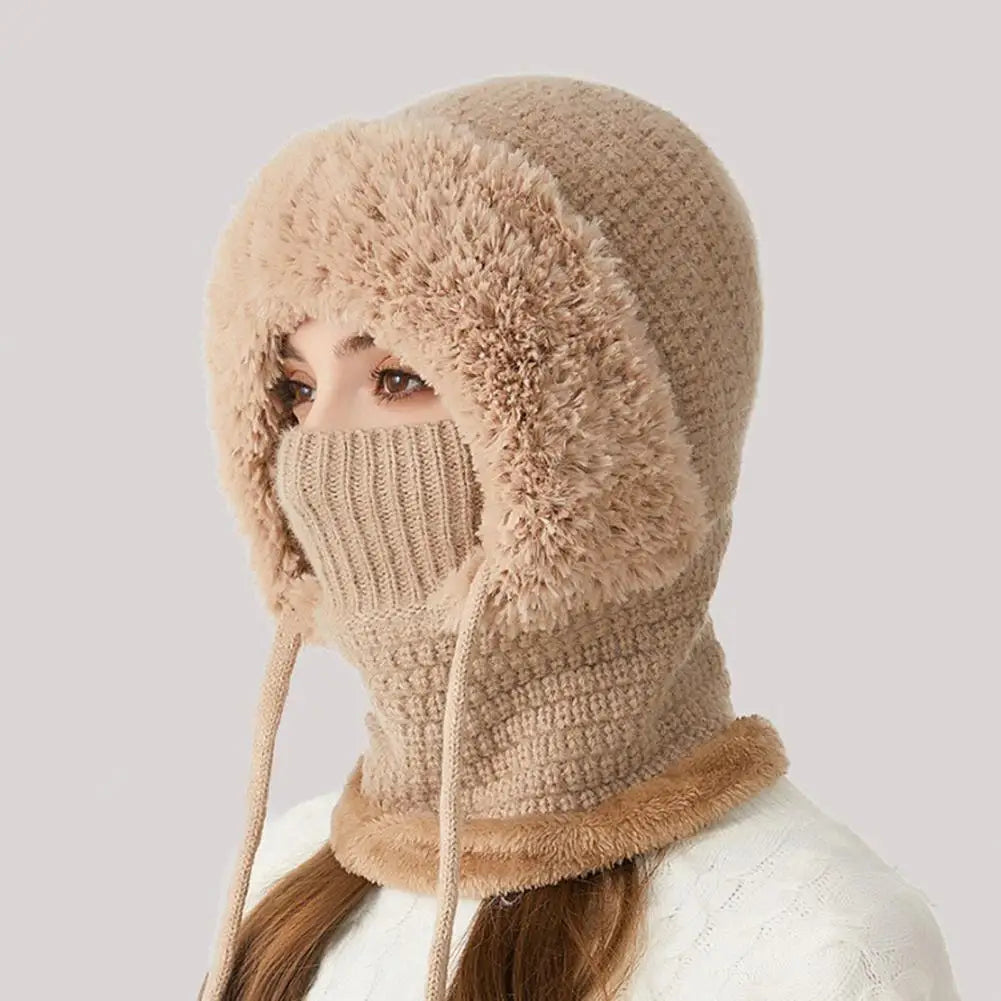 Ensemble Hiver 3-en-1 – Bonnet + Écharpe Doux & Chaud avec Cache-Visage