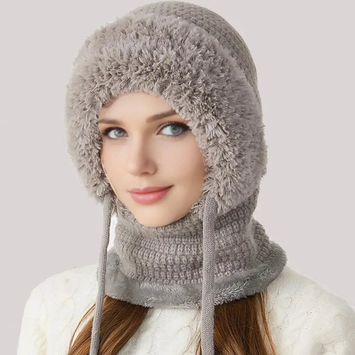 Ensemble Hiver 3-en-1 – Bonnet + Écharpe Doux & Chaud avec Cache-Visage