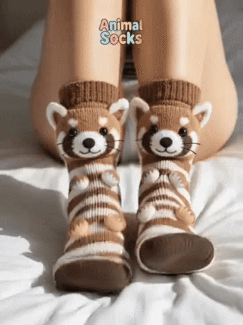 Chaussettes Douces et Chaudes avec Motifs Animaux – Cocooning Hiver
